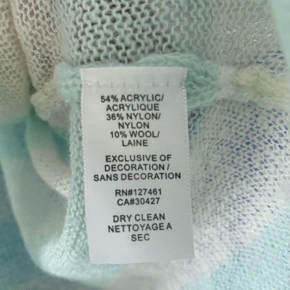 Wildfox Knit Top Aqua White Stripe Heart Sequins - Picture 5 of 5